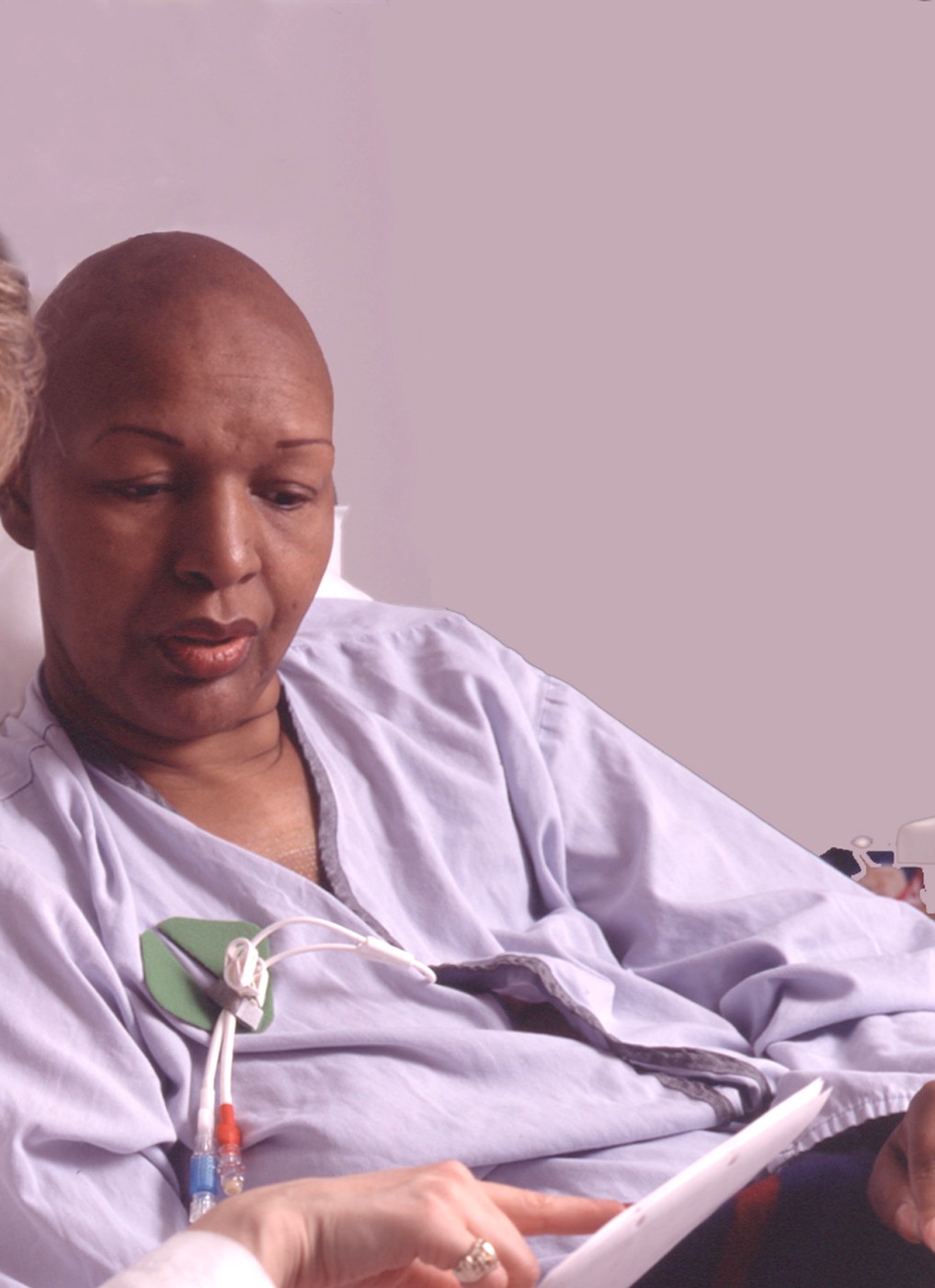 An adult chemotherapy patient at the NCI Clinical Center