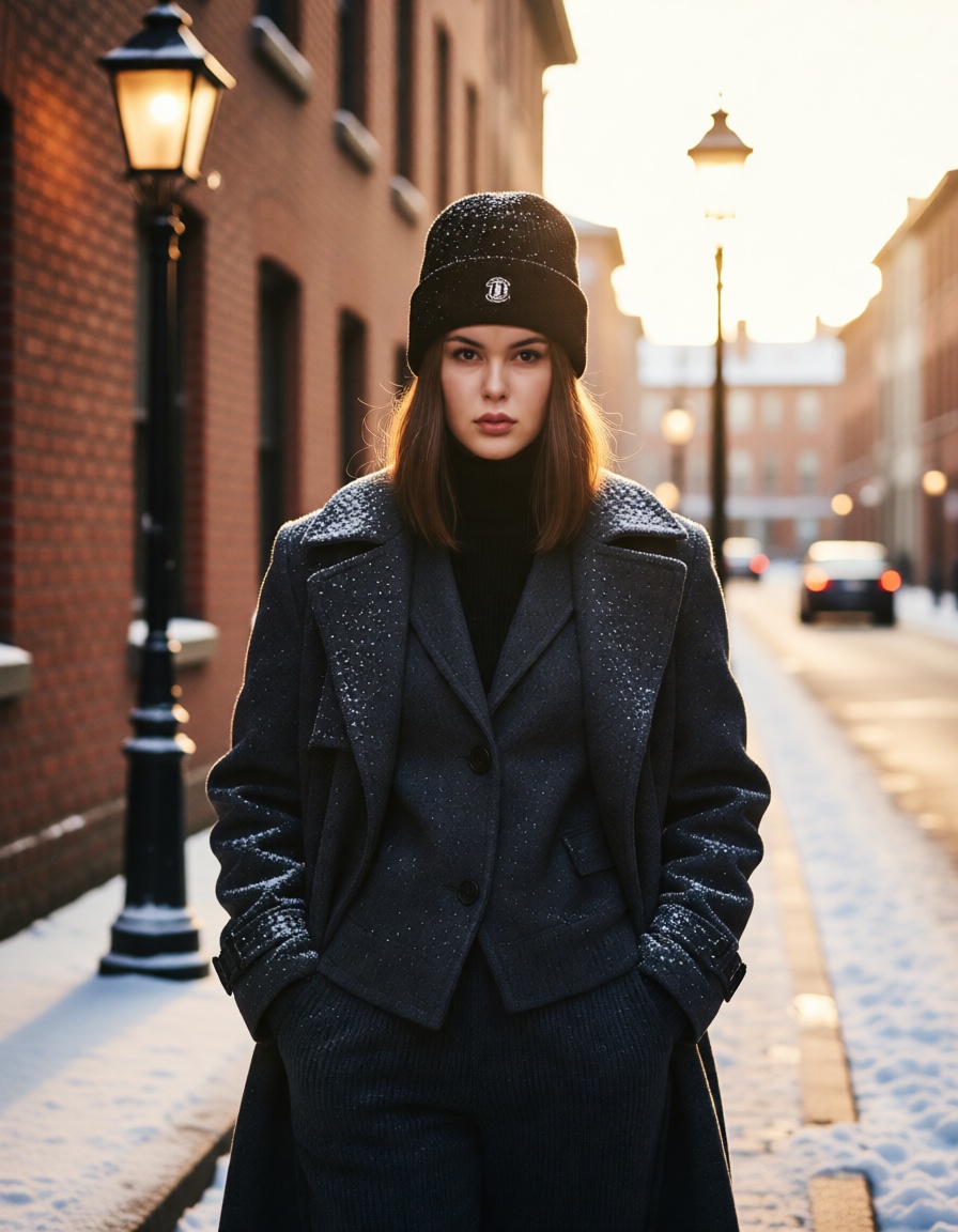 A soft hat, shown on a model